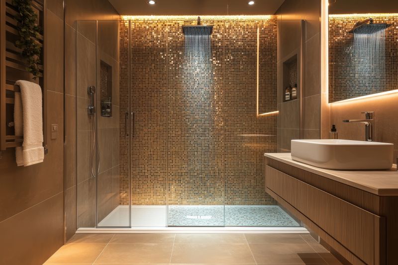 Elegant Shower with Glass Enclosure